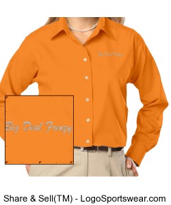 Ladies Long Sleeve Stain Release Poplin Design Zoom